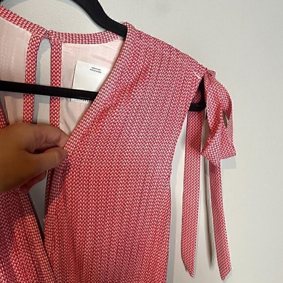 C/MEO Collective Unstoppable  red patterned open back Jumpsuit - Picture 3 of 7